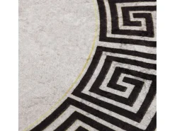 Alfombra De Salón|Alfombra Redonda-Alfombra lavable antideslizante claro φ120 cm ES26940 Beige