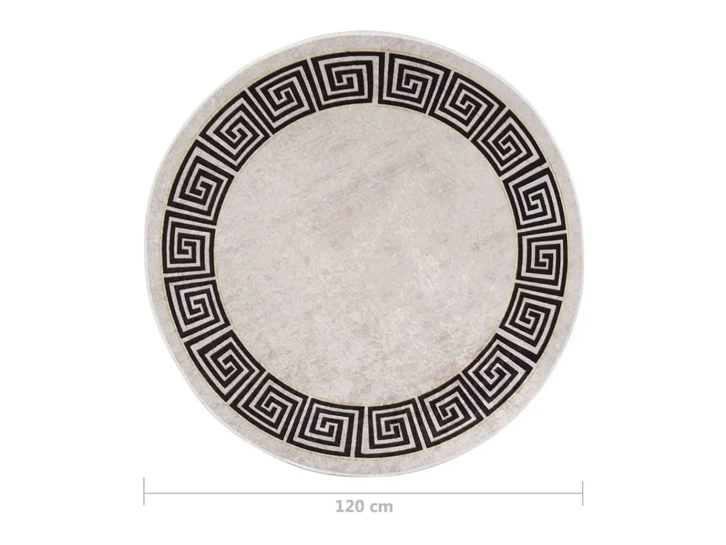 Alfombra De Salón|Alfombra Redonda-Alfombra lavable antideslizante claro φ120 cm ES26940 Beige