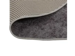 Alfombra De Salón|Alfombra Redonda-Alfombra lavable antideslizante φ120 cm ES36380 Gris