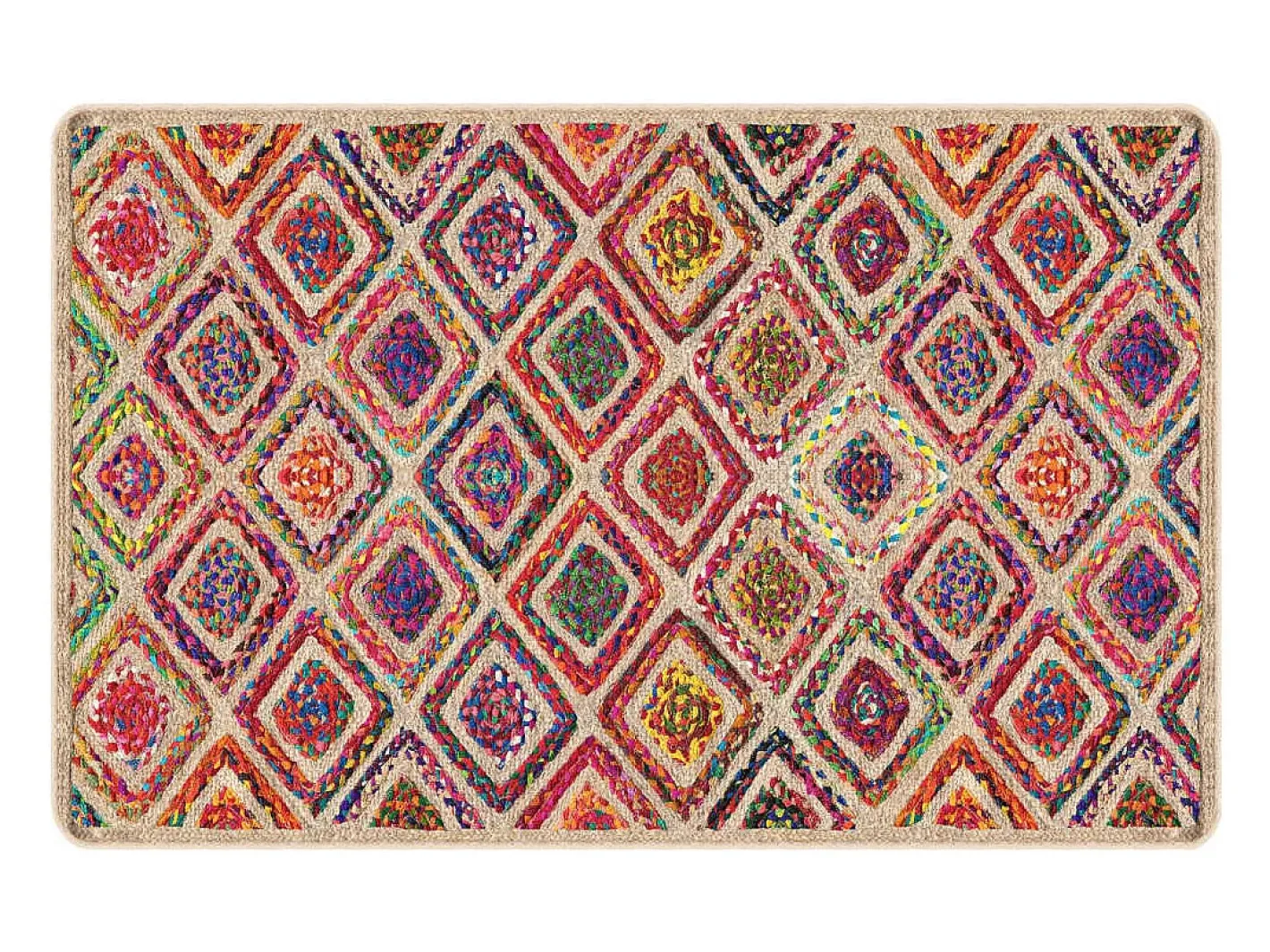 Alfombra De Salón-Alfombra lavable antideslizante 190x300 cm ES29946 Multicolor