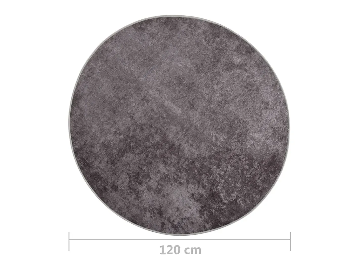 Clicnbuy Alfombra lavable antideslizante f120 cm Gris New