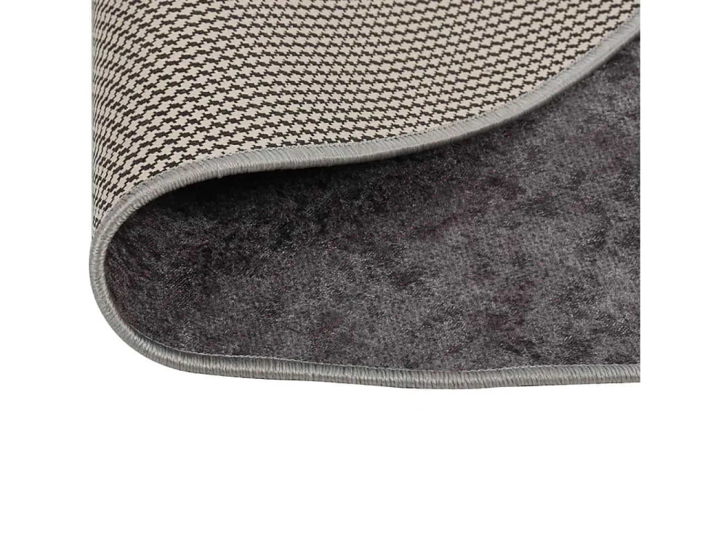 Clicnbuy Alfombra lavable antideslizante f120 cm Gris New