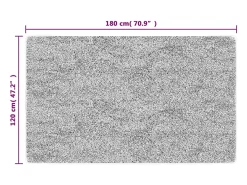 Clicnbuy Alfombra De Salón-Alfombra lavable antideslizante negro y blanco 120x180 cm Multicolor