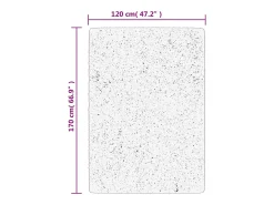 Sale Alfombra lavable de pelo corto suave HUARTE antracita 120x170 cm Gris