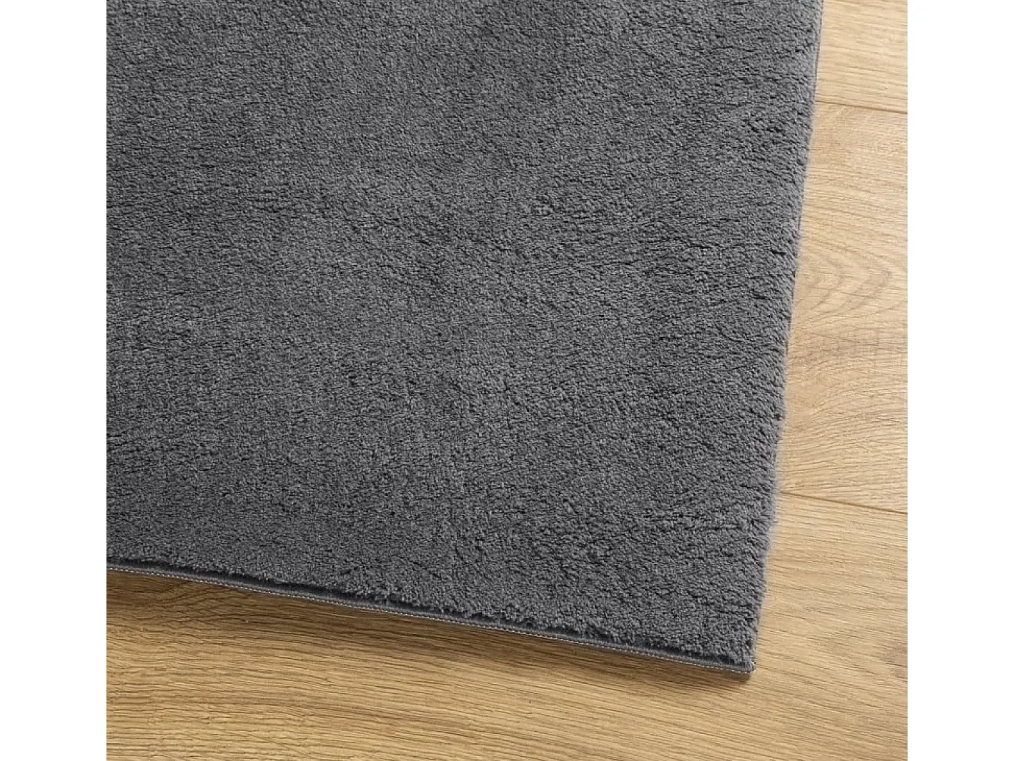 Sale Alfombra lavable de pelo corto suave HUARTE antracita 140x200 cm Gris