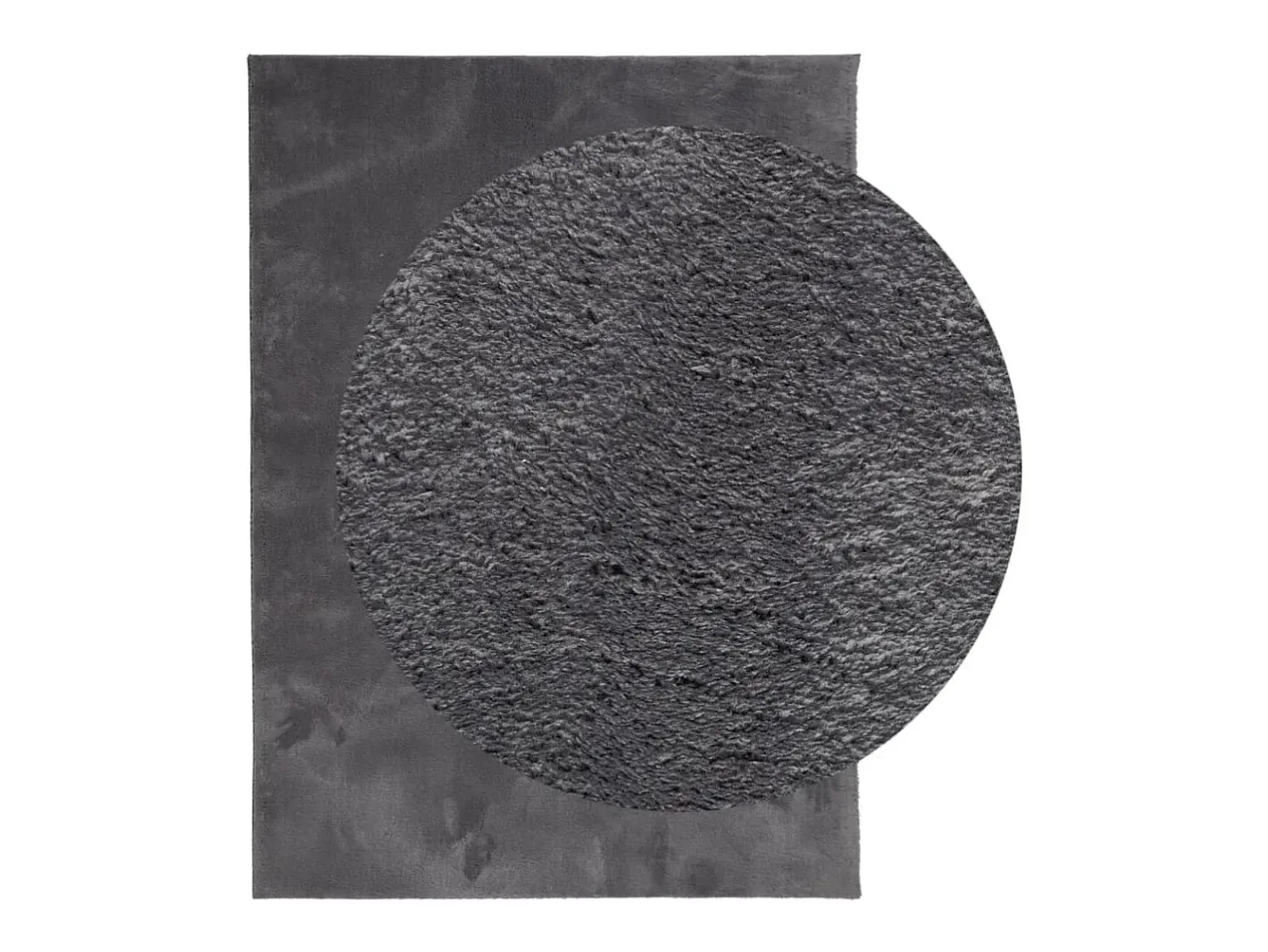 Sale Alfombra lavable de pelo corto suave HUARTE antracita 140x200 cm Gris