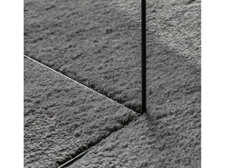 Clearance Alfombra lavable de pelo corto suave HUARTE antracita 200x280 cm Gris