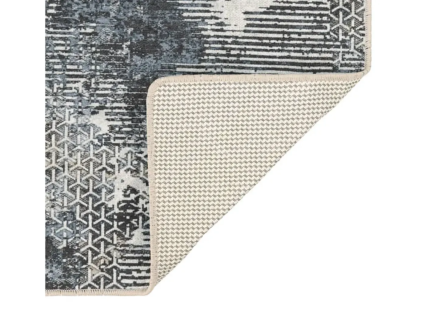 Alfombra lavable multicolor 80x300 cm antideslizante Gris Clearance