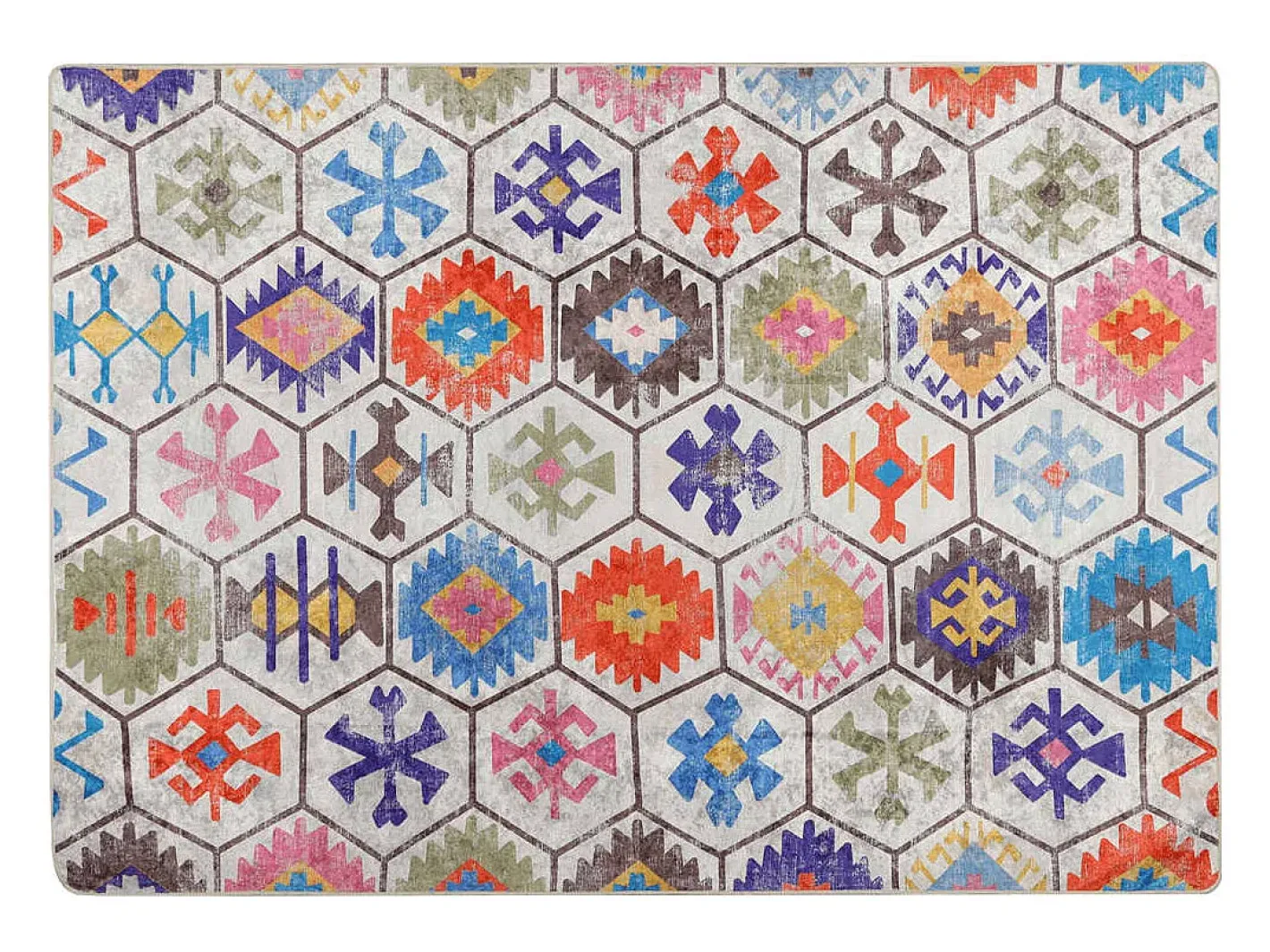 Alfombra De Cocina-Alfombra lavable 80x150 cm antideslizante Multicolor