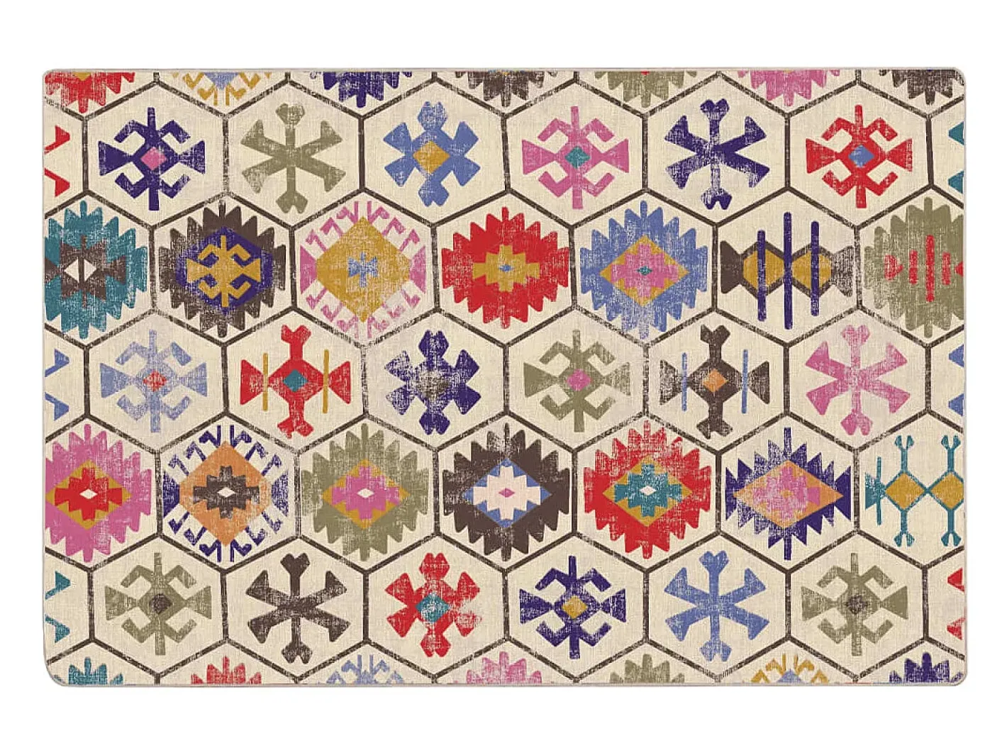 Alfombra lavable 120x180 cm antideslizante Multicolor Sale