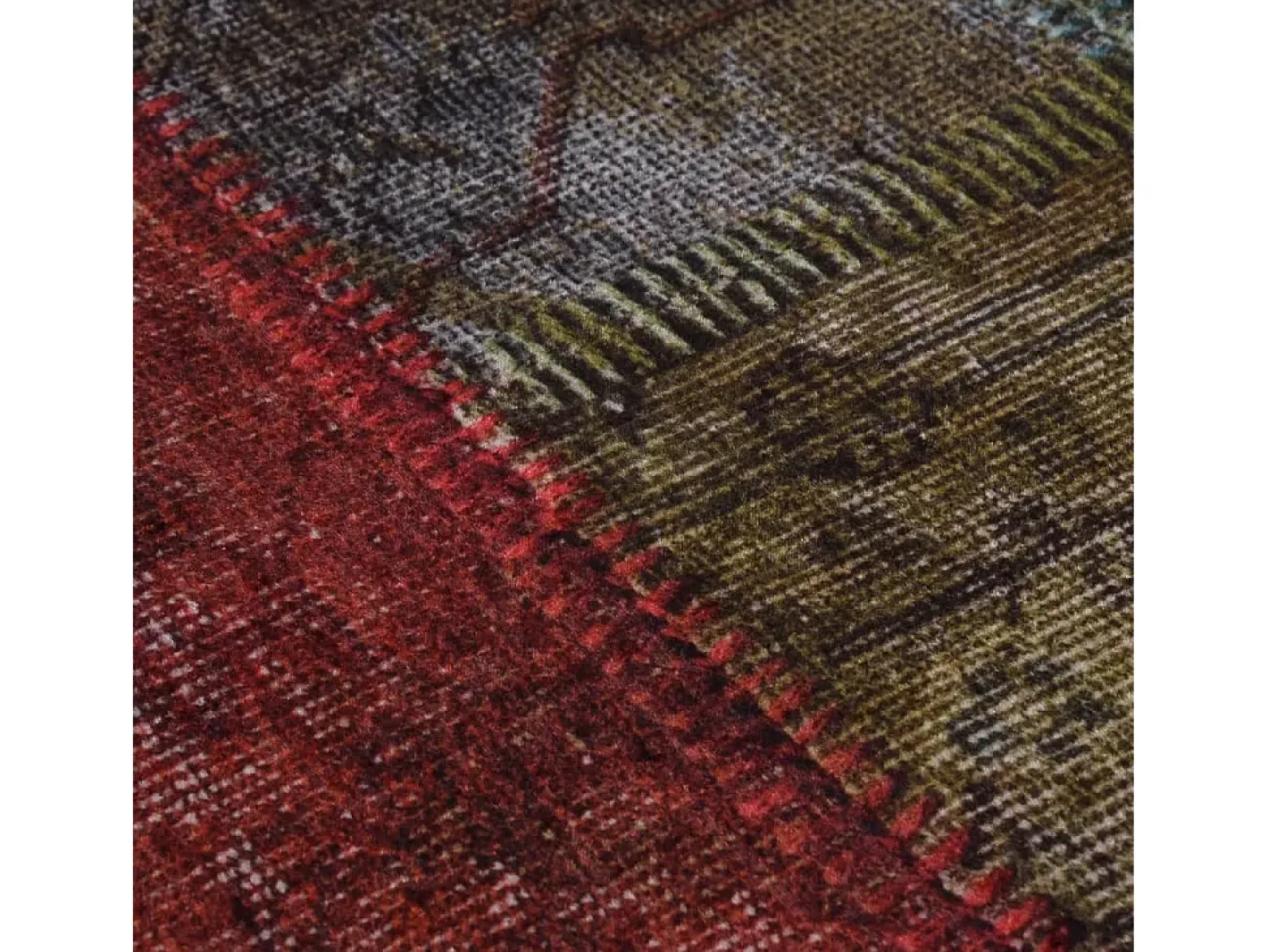 Clicnbuy Alfombra lavable patchwork antideslizante f120 cm Multicolor Sale