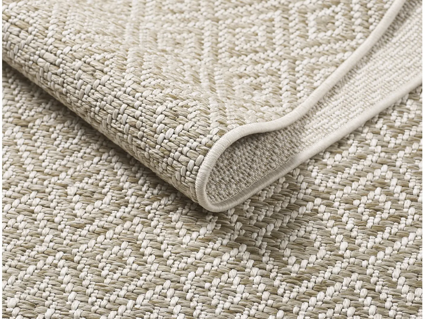 the carpet Alfombra Maldive Exterior Boho Diamante, Marrón, 140 x 200 cm Marru00f3n Sale