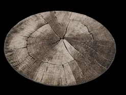 the carpet Alfombra Marla Diseño Moderno Árbol, Natural, 120 cm redondo Color natural oscuro