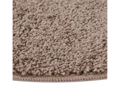 Alfombra De Cocina|Alfombra Redonda-Alfombra Marrón 160 x 160 cm Polipropileno Marru00f3n