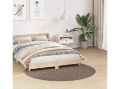 Alfombra De Cocina|Alfombra Redonda-Alfombra Marrón 160 x 160 cm Polipropileno Marru00f3n