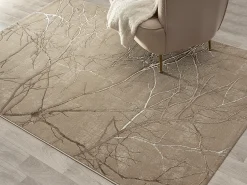 the carpet Alfombra De Salón-Alfombra Mila Brillante Naturaleza, , 80 x 150 cm Beige