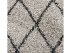 Best Alfombra moderna de pelo largo en beige y antracita Ø 120 cm Multicolor