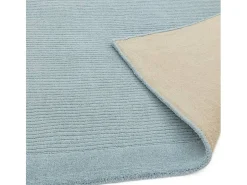 Clearance Alfombra moderna, tejida a mano 100% lana - 120x170cm - claro - York Azul
