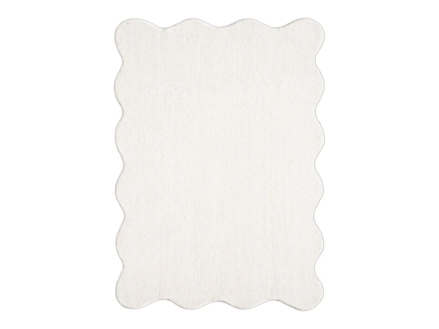the carpet Alfombra moderno antideslizante lavable, crema, 160 x 220 cm Blanco Discount