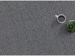 the carpet Alfombra De Salón|Alfombra Redonda-Alfombra Natal moderna uni, antimanchas, Antracita, 133 cm redondo Gris antracita