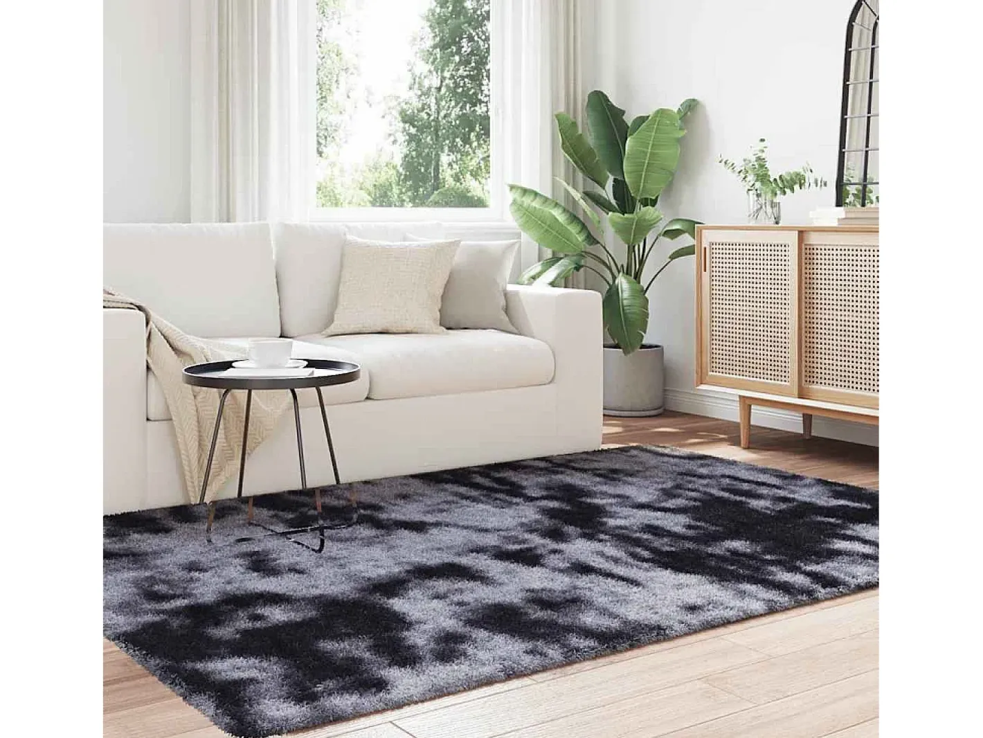 Alfombra NAVARRA Shaggy Oscuro 130x200 cm Gris Hot