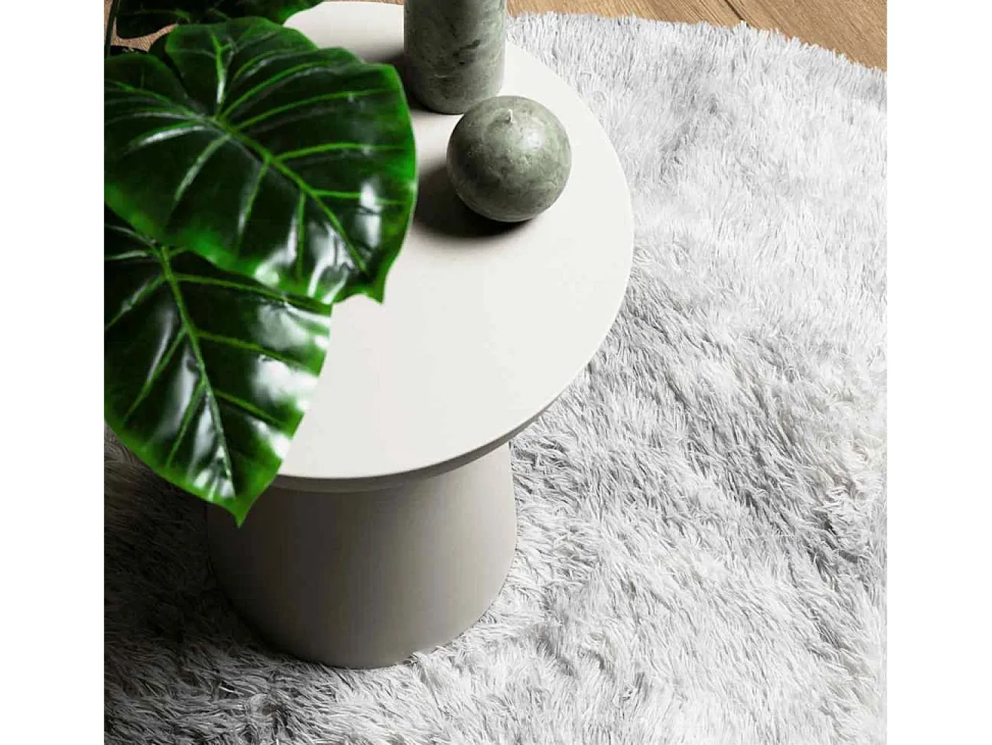 New Alfombra NAVARRA Shaggy Plata 240x240 cm Gris