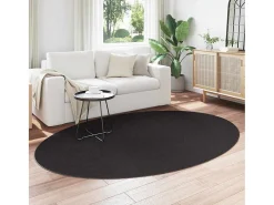Alfombra negra 160 x 230 cm Poliéster Negro Clearance