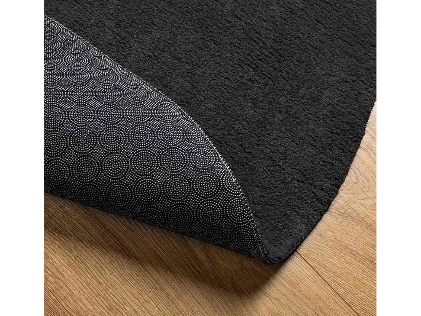 Alfombra negra 160 x 230 cm Poliéster Negro Clearance