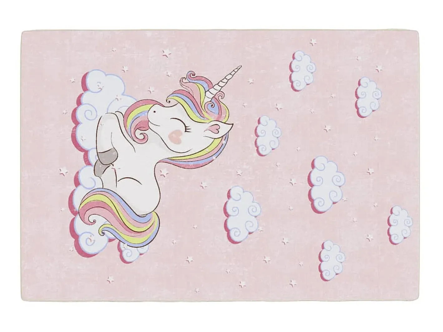 Alfombra niños lavable antideslizante unicornio 160x230 cm ES723391 Rosa Outlet