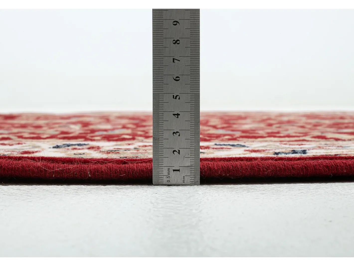 Alfombra De Salón|Alfombra Redonda-Alfombra oriental tejida con ribete 133x133 cm Dolna Rojo