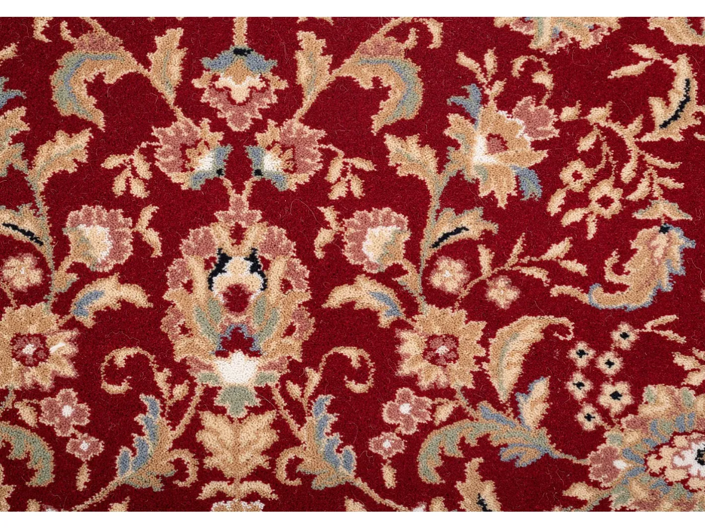 Alfombra De Salón|Alfombra Redonda-Alfombra oriental tejida con ribete 133x133 cm Dolna Rojo
