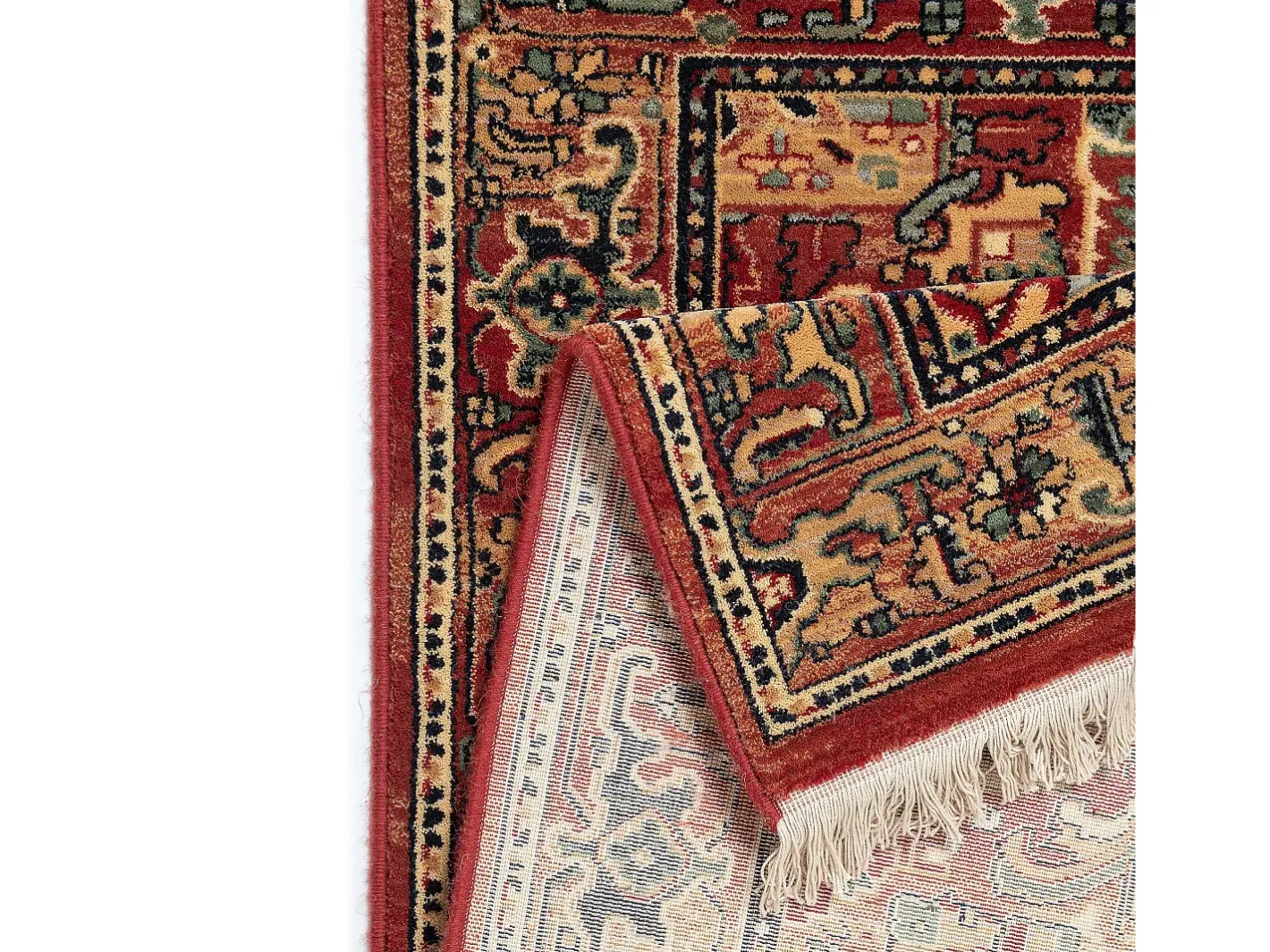 Alfombra De Salón-Alfombra oriental tejida de lana 300x380 cm Multi Saharna Rojo