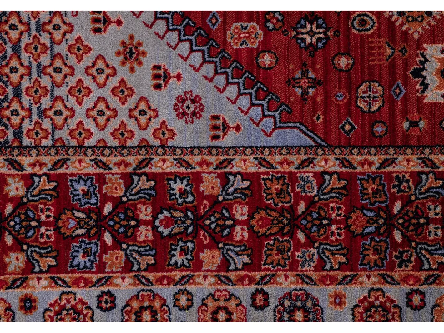 Alfombra De Salón-Alfombra oriental tejida de lana 160x230 cm Multi Saharna Rojo