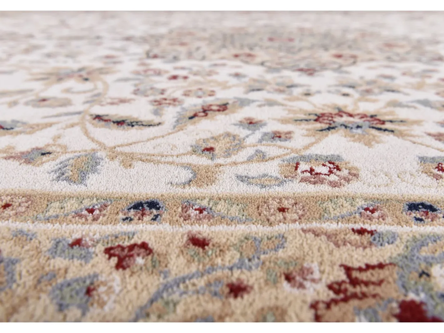 Alfombra De Salón-Alfombra oriental tejida con ribete 160x230 cm Dolna Beige