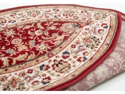 Alfombra De Salón|Alfombra Redonda-Alfombra oriental tejida con ribete 200x200 cm Dolna Rojo