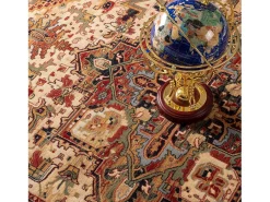 Sale Alfombra oriental tejida de lana 80x145 cm Saharna Beige