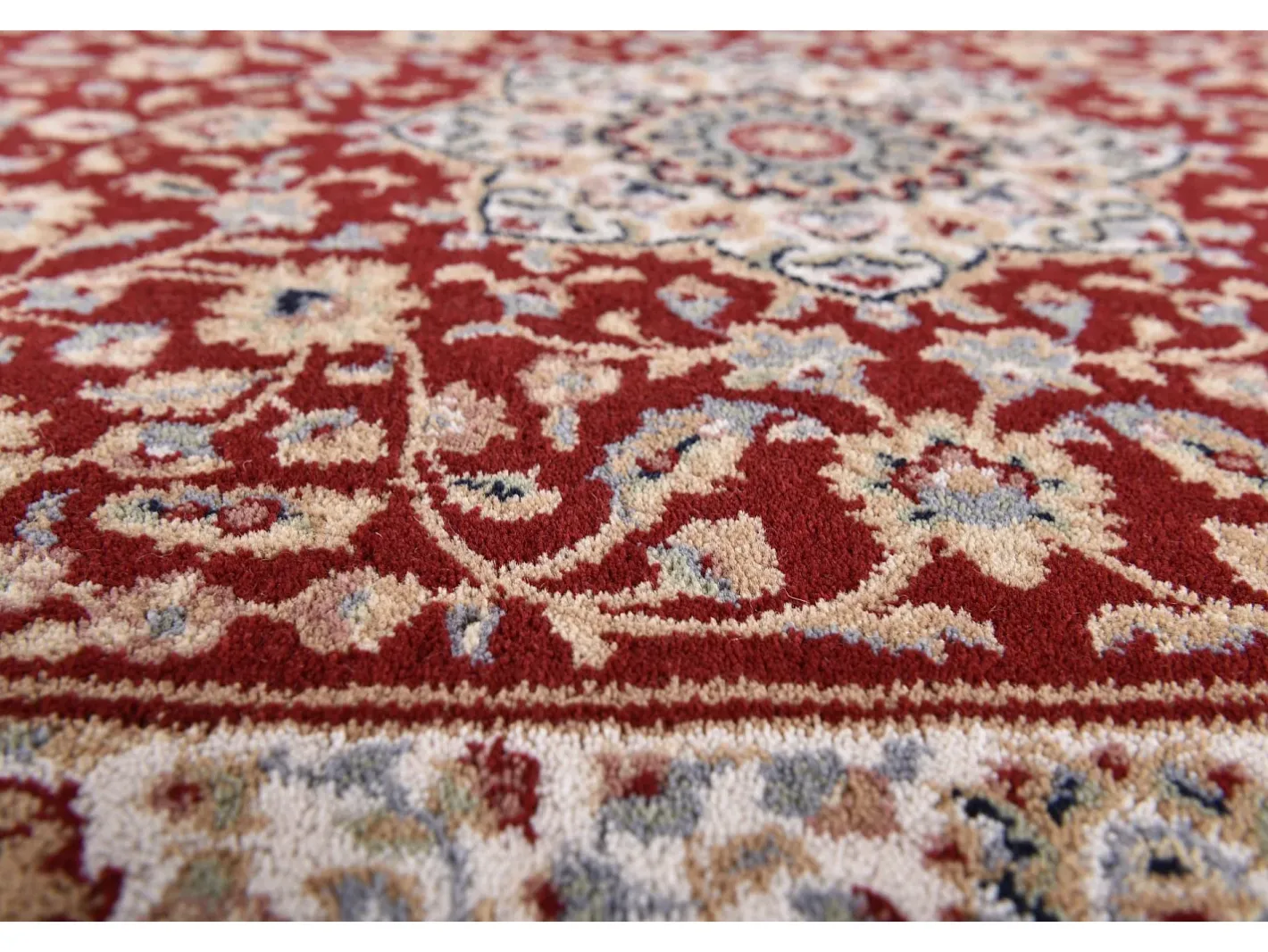 Alfombra De Salón-Alfombra oriental tejida con ribete 80x150 cm Dolna Rojo