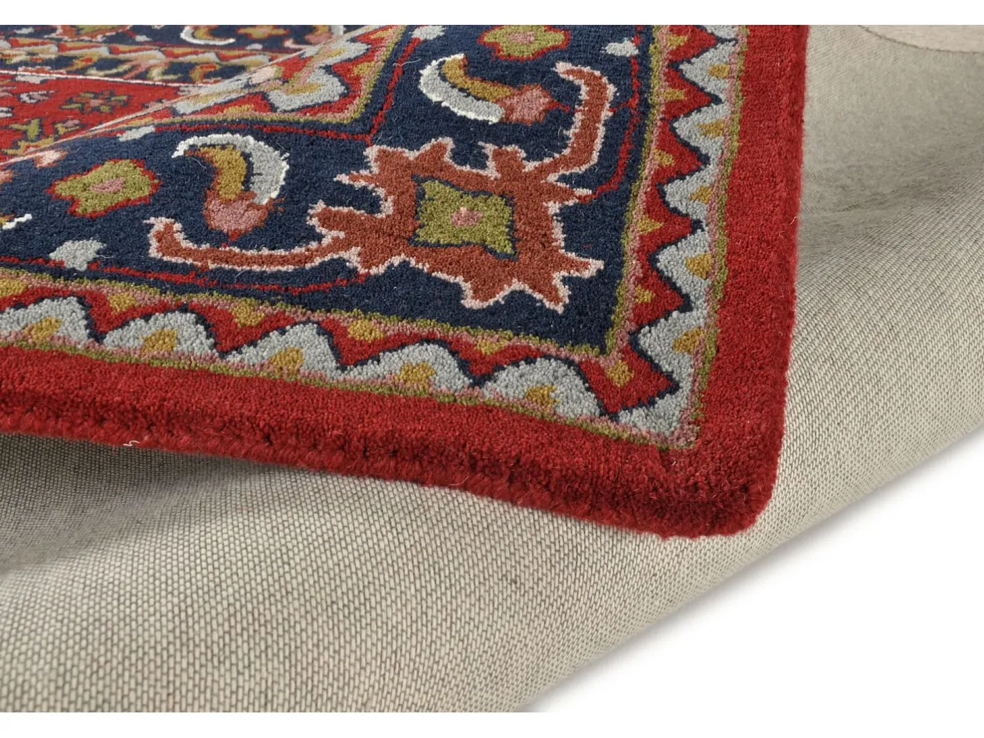 Alfombra De Salón-Alfombra oriental tejida a mano con lana 70x140 cm Royal Orient Rojo