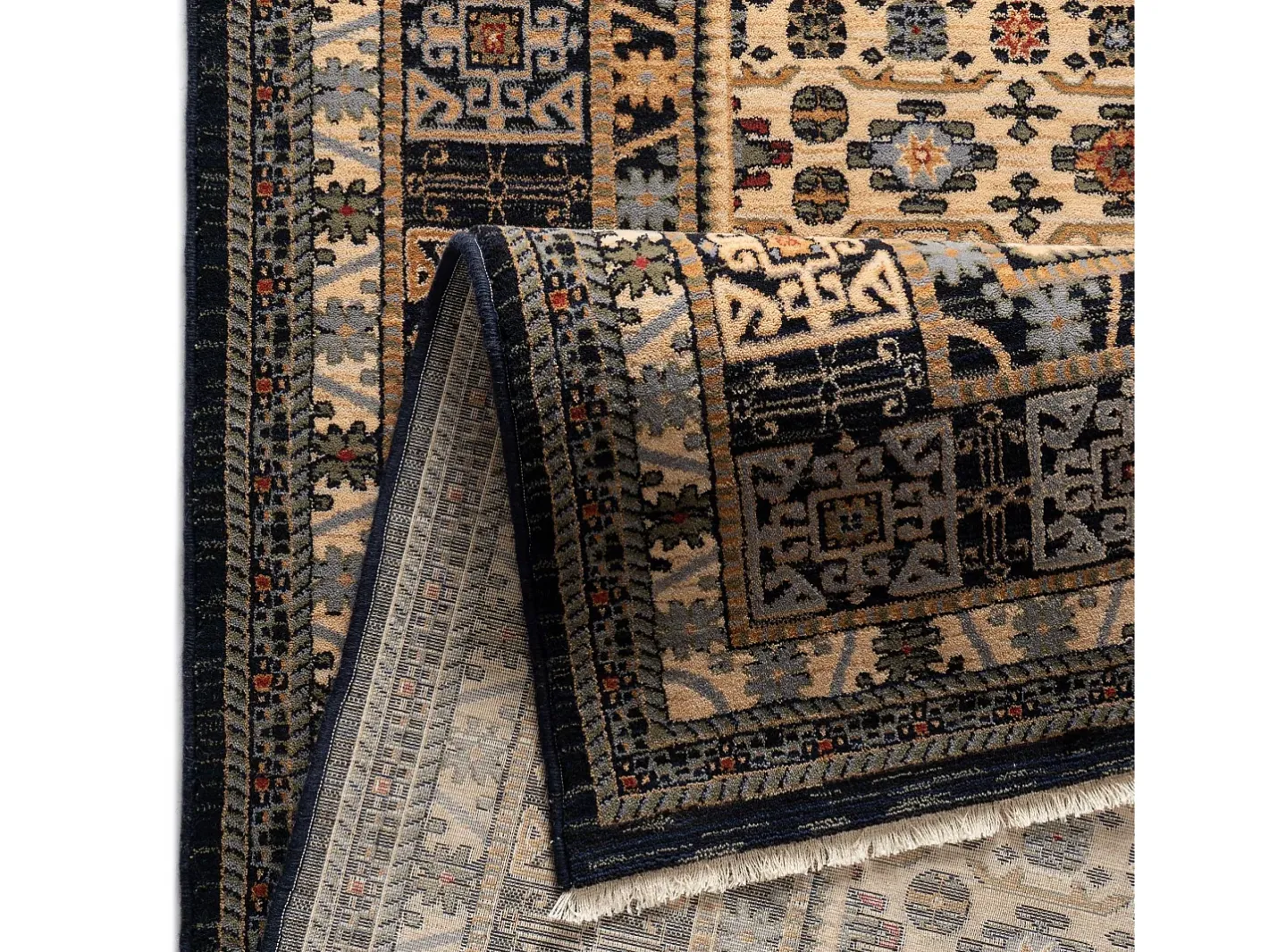 Alfombra oriental tejida de lana 250x340 cm multi Saharna Azul Online