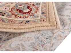 Alfombra De Salón-Alfombra oriental tejida con ribete 66x120 cm Dolna Beige