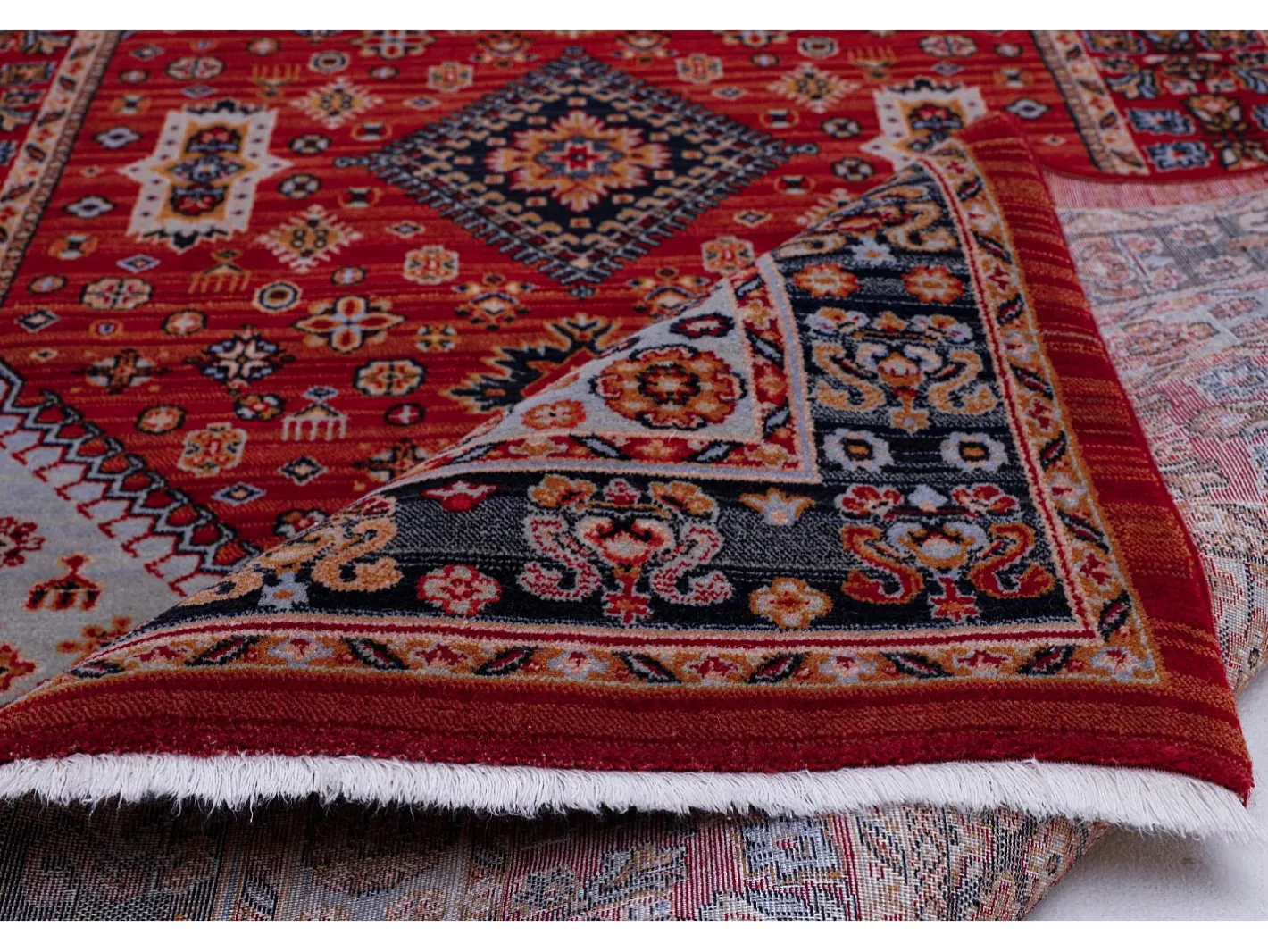 New Alfombra oriental tejida de lana 60x85 cm Multi Saharna Rojo