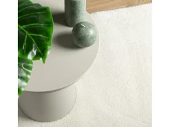 Alfombra OVIEDO de pelo corto color crema 140x200 cm Blanco Hot