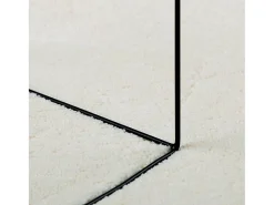 Alfombra OVIEDO de pelo corto color crema Ø 200 cm Blanco Sale
