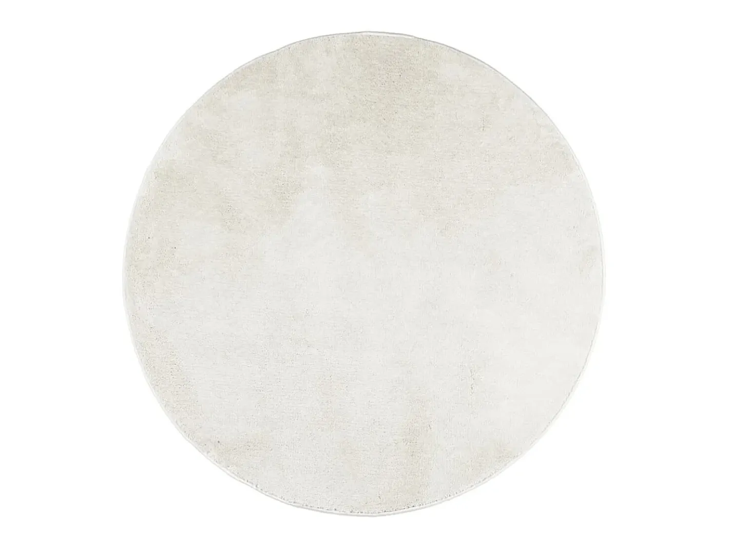 Alfombra OVIEDO de pelo corto color crema Ø 200 cm Blanco Sale