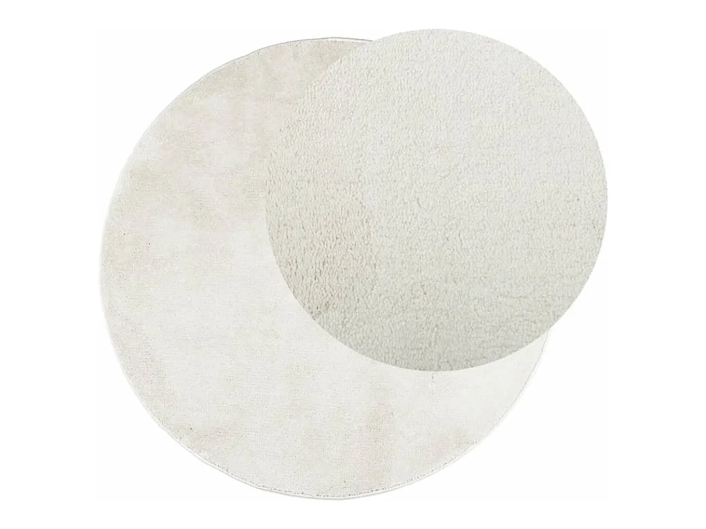 Alfombra OVIEDO de pelo corto color crema Ø 200 cm Blanco Sale