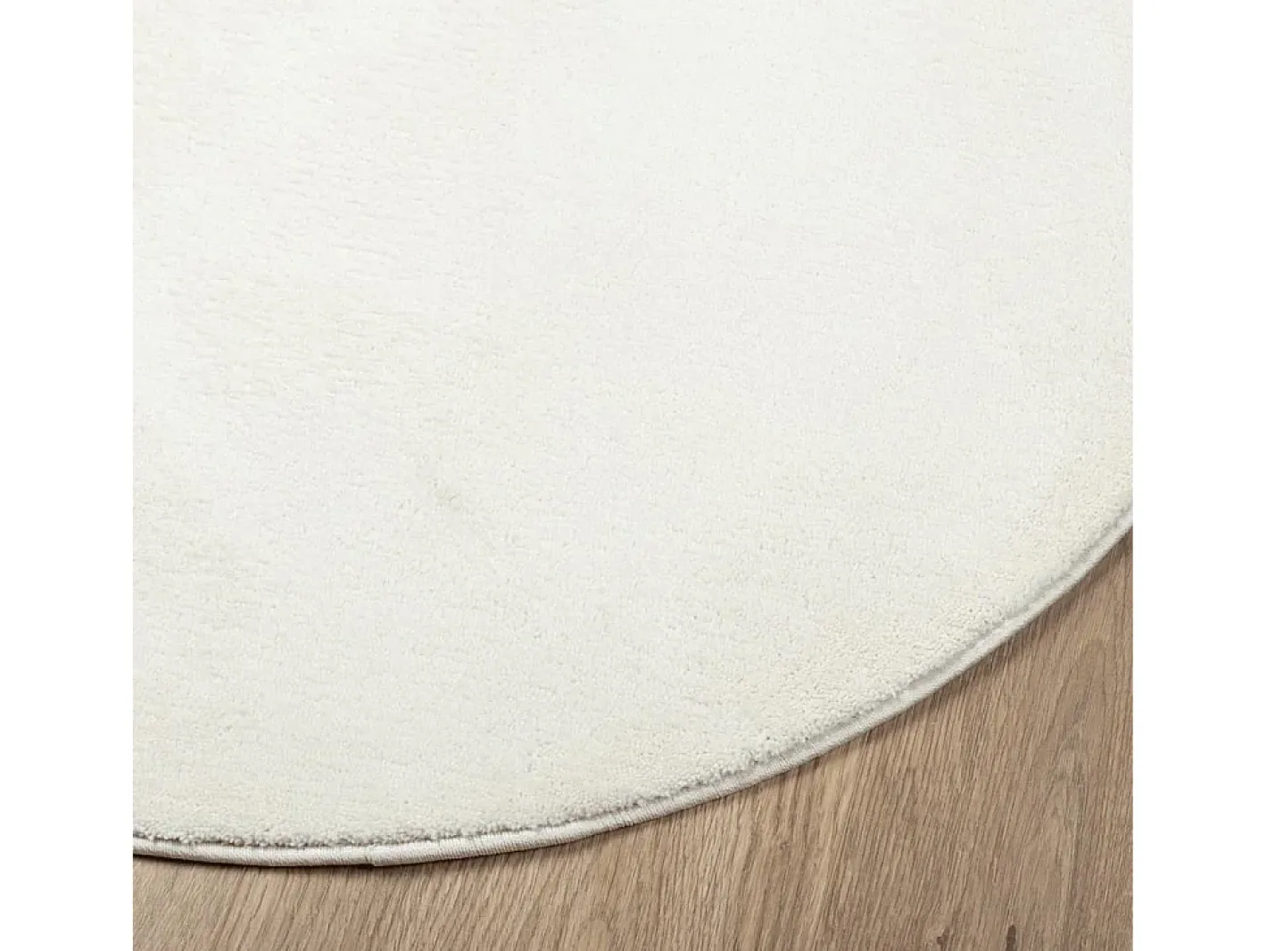 Alfombra OVIEDO de pelo corto color crema Ø 200 cm Blanco Sale
