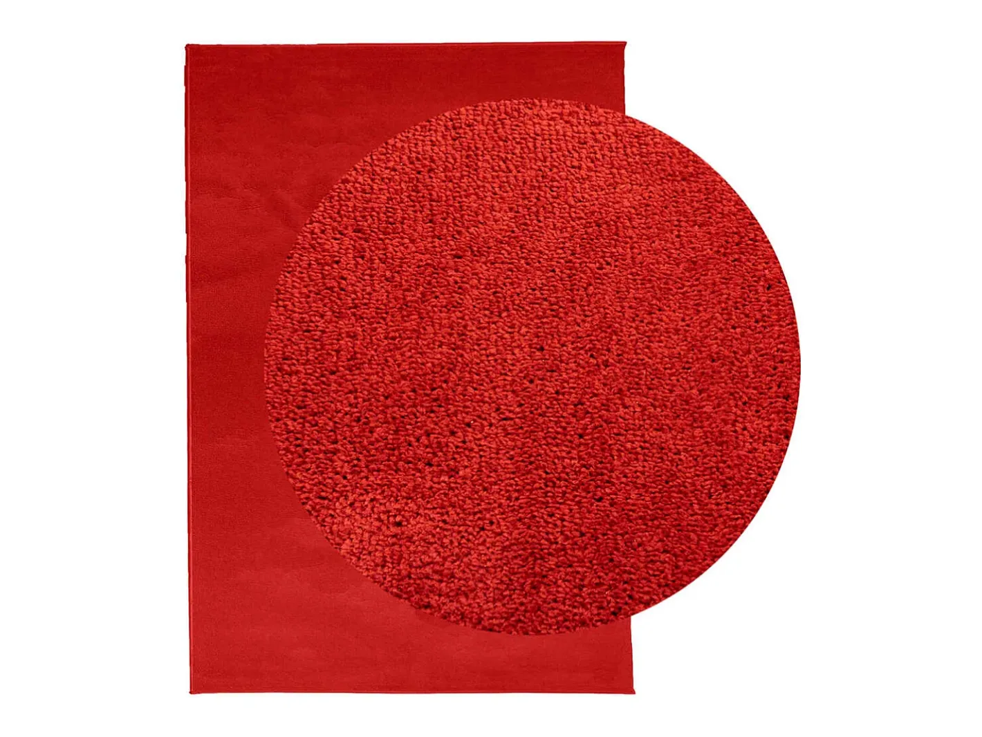 Alfombra OVIEDO pelo corto roja 160x230 cm Rojo Online