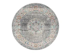 Outlet the carpet Alfombra Palma Exterior Oriental, , 120 cm, redondo Gris