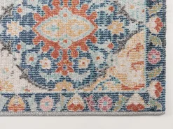 the carpet Alfombra De Exterior|Alfombra Redonda-Alfombra Palma Exterior Ornamento, Multi, 120 cm, redondo Multicolor