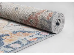 the carpet Alfombra De Exterior|Alfombra Redonda-Alfombra Palma Exterior Ornamento, Multi, 120 cm, redondo Multicolor